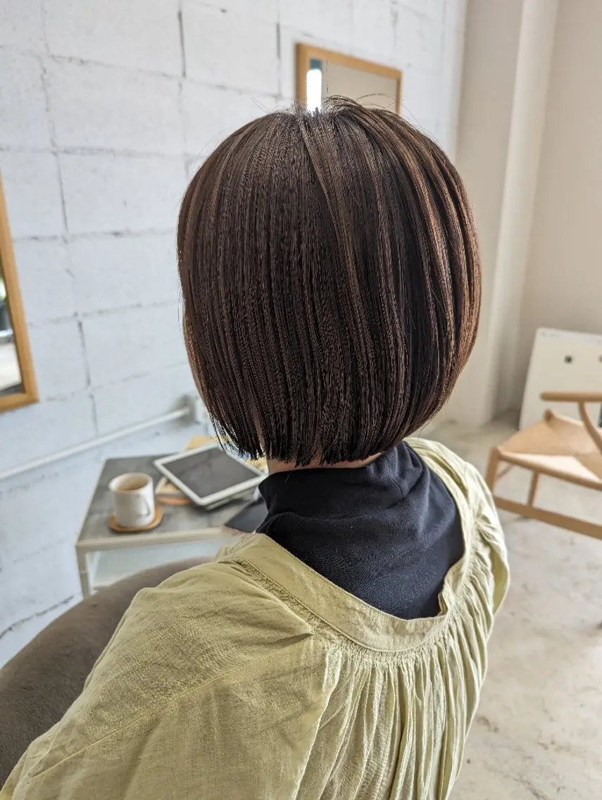 ショート カラー ボブ 酸性ストレート 林 直紀のヘアスタイル