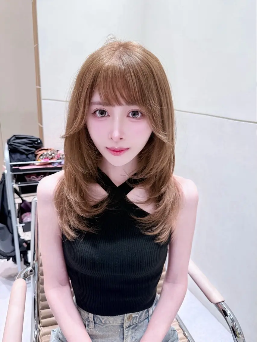 🍒カット+ケアブリーチ+プレミアムケアカラー+トリートメントの写真