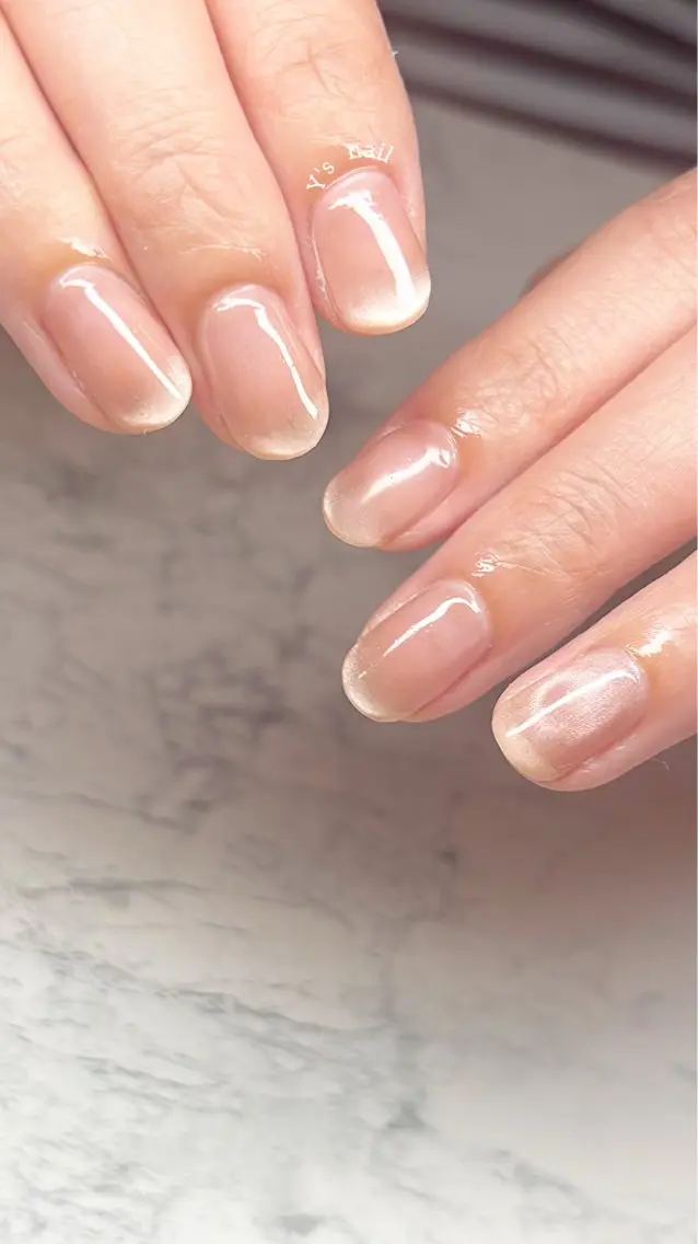ネイル ハート マグネットネイル オフィスネイル 手書きが得意🖌️ Y’s  nailのネイルデザイン