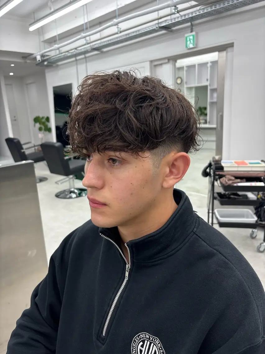 パーマ メンズ スペインカール パーマ メンズパーマ特化 sayoのヘアスタイル