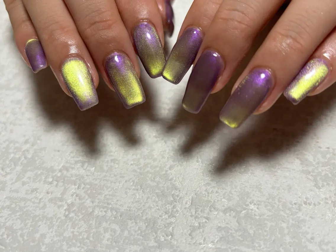 ネイル オーロラネイル フットネイル フレンチネイル ジェルネイル 韓国ネイル ハンドネイル kiki nail &brow二子玉川のネイルデザイン