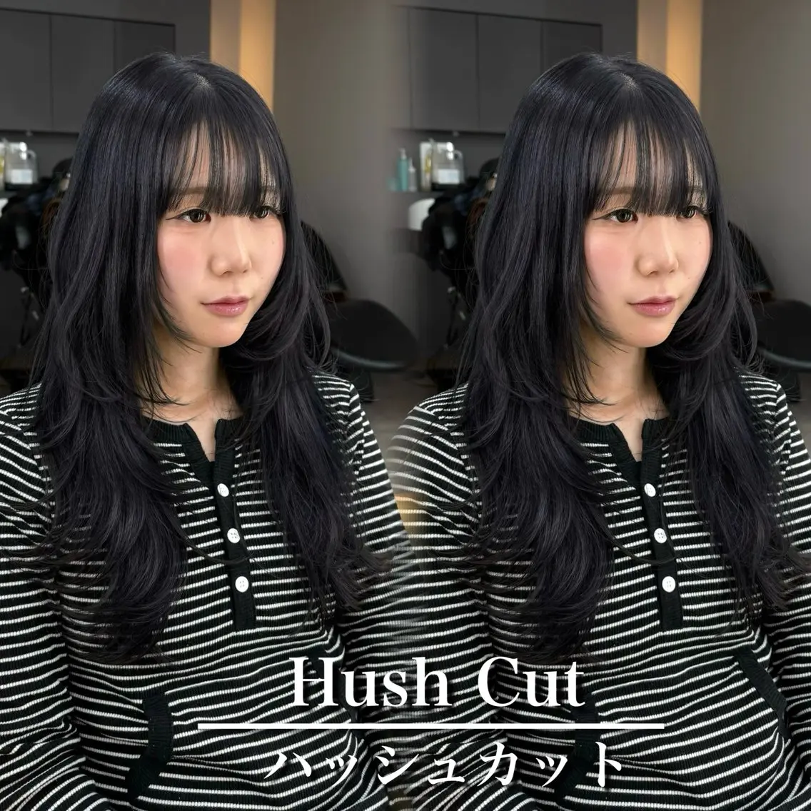 ロング カラー 髪質改善|透明 感カラー🩵レイヤーのヘアスタイル