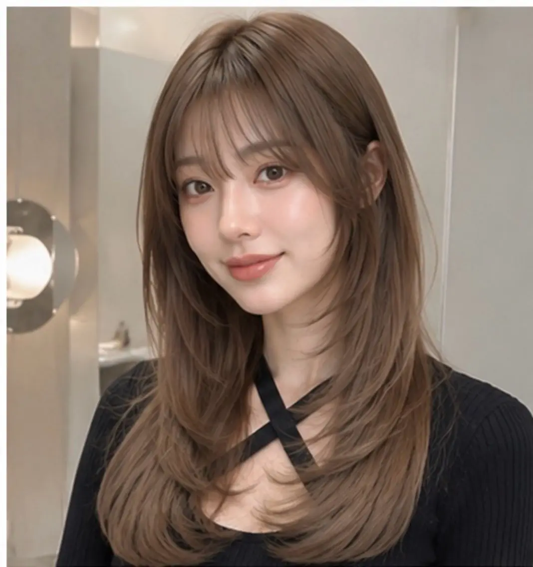 ロング レイヤーカット ロング 小顔カット メンズ/レイヤーショ ート/似合わせ特化のヘアスタイル