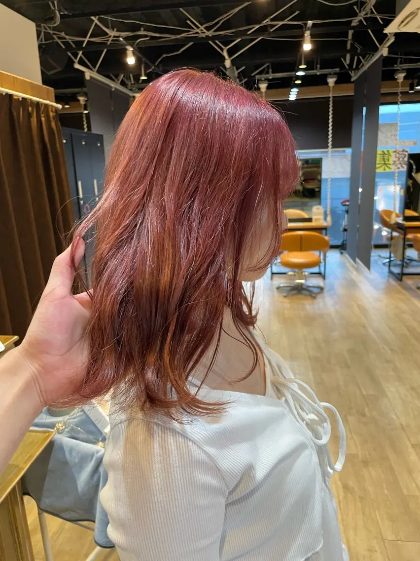 セミロング カラー ラベンダーカラー ピンクカラー ピンクラベンダー ヘアカラー トリートメント 髪質改善/ブリーチ 田代 龍我のヘアスタイル