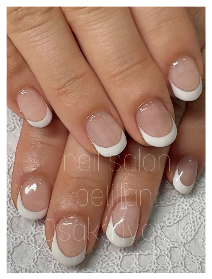 ネイル アートネイル フレンチネイル nail salon petillantのネイルデザイン