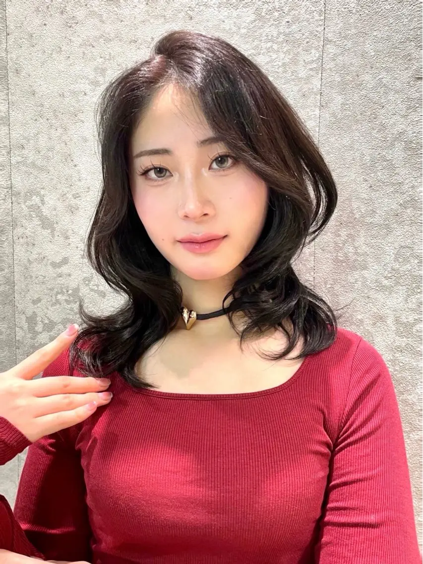ミディアム 大宮🤍縮毛矯正 レイヤー🪽なるのヘアスタイル