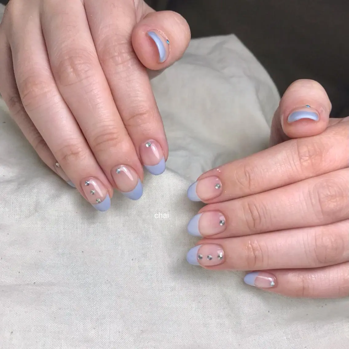 ネイル ストーンネイル ハンドネイル chai nail _ai📍鶴橋/桃谷のネイルデザイン