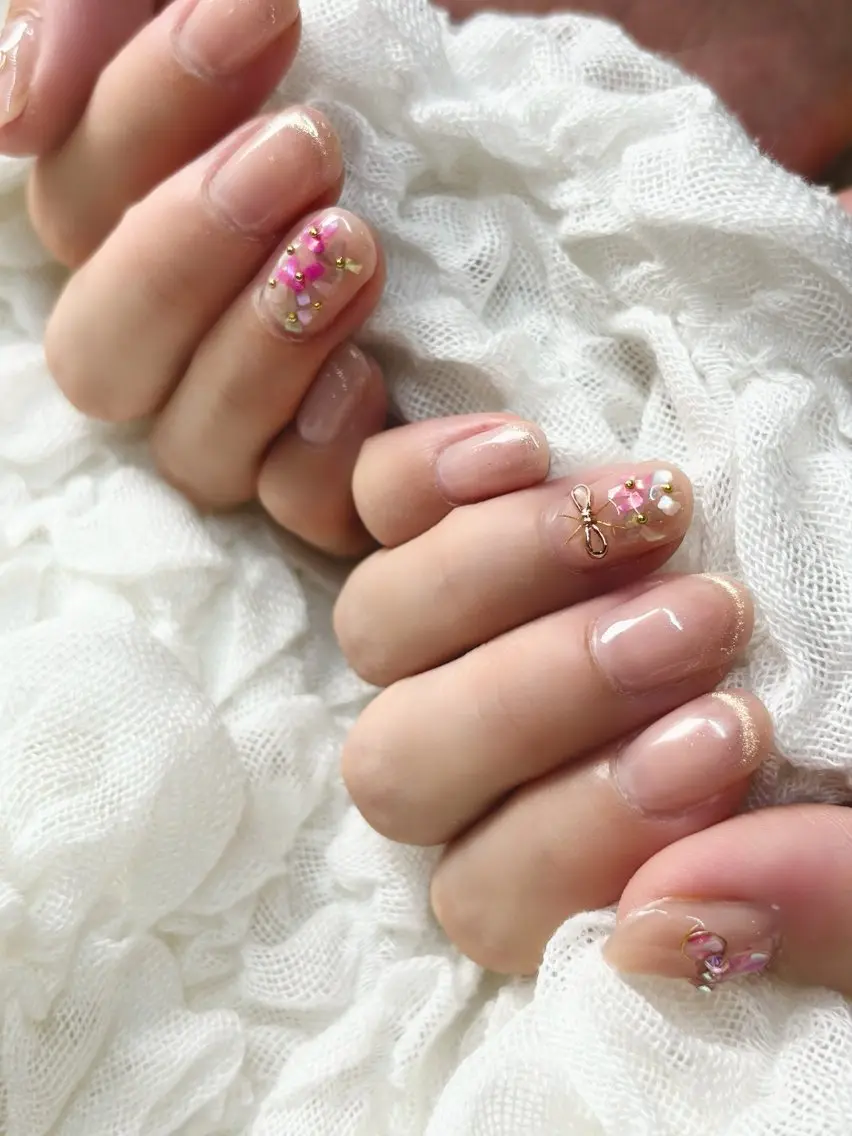 ネイル アートネイル ラメ(グリッター) シンデレラサロン💅 ほみのネイルデザイン