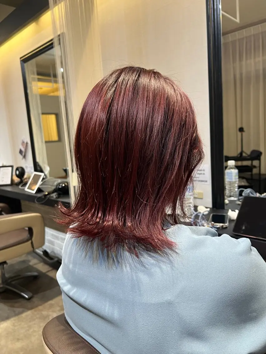ミディアム カット ヘアカラー トリートメント 川村 綾のヘアスタイル