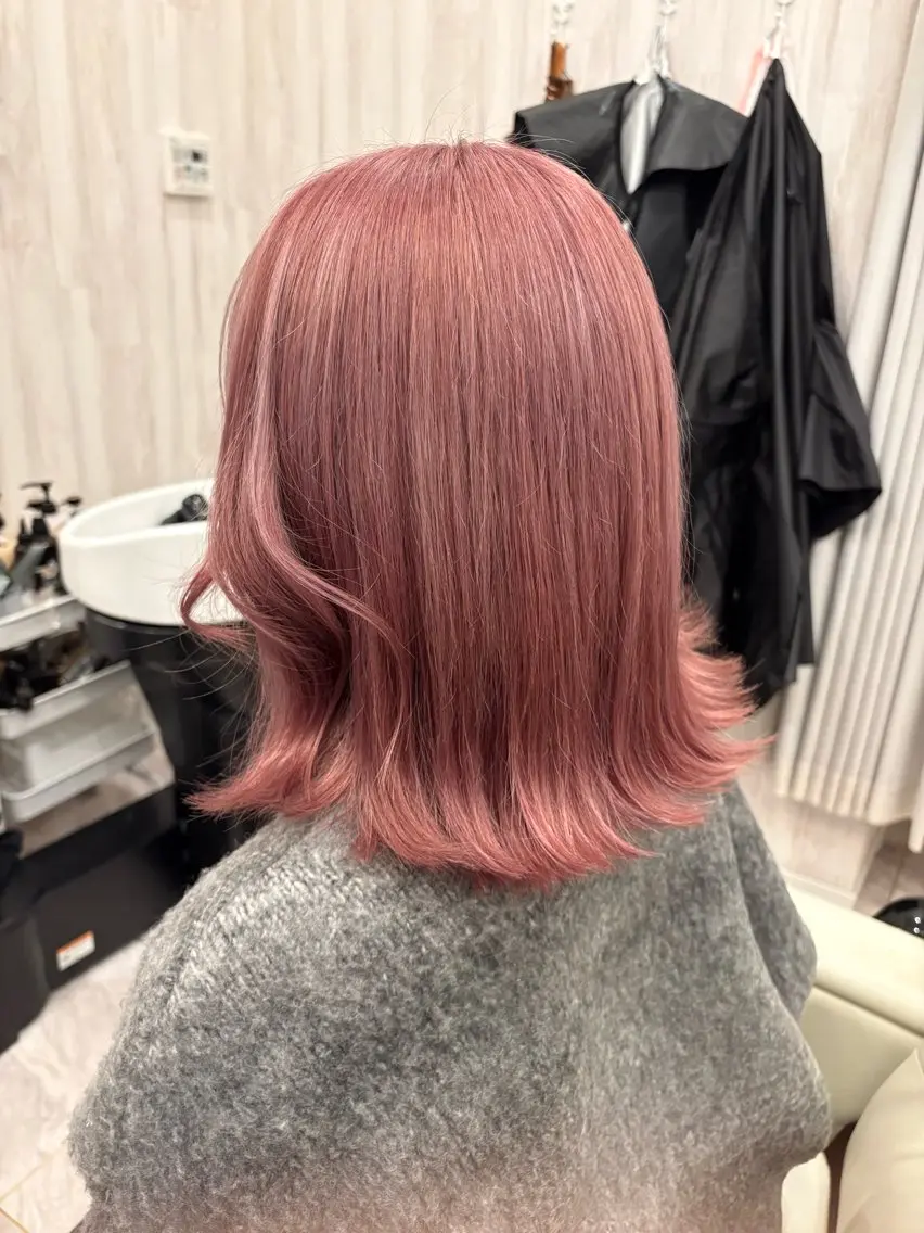 ミディアム ピンクラベンダー ヘアカラー トリートメント Infinity -Miko-【艶】のヘアスタイル