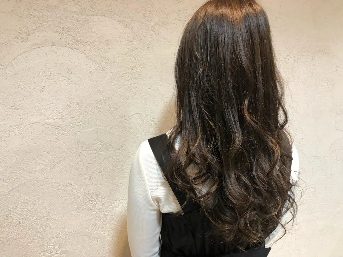 ロング カラー グレージュ イルミナカラー まつパ/まつエク Ci belleのマツエク・マツパデザイン