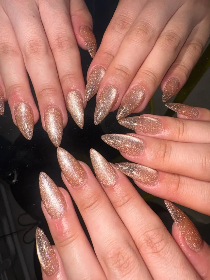 ネイル キラキラネイル 33nail✴️栄 スミレ❇️Gel-xのネイルデザイン