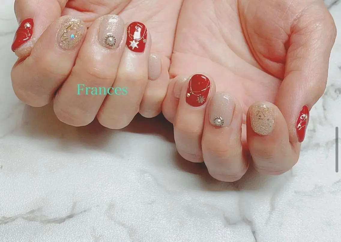 ネイル アートネイル マットネイル ハンドネイル Frances 今村のネイルデザイン