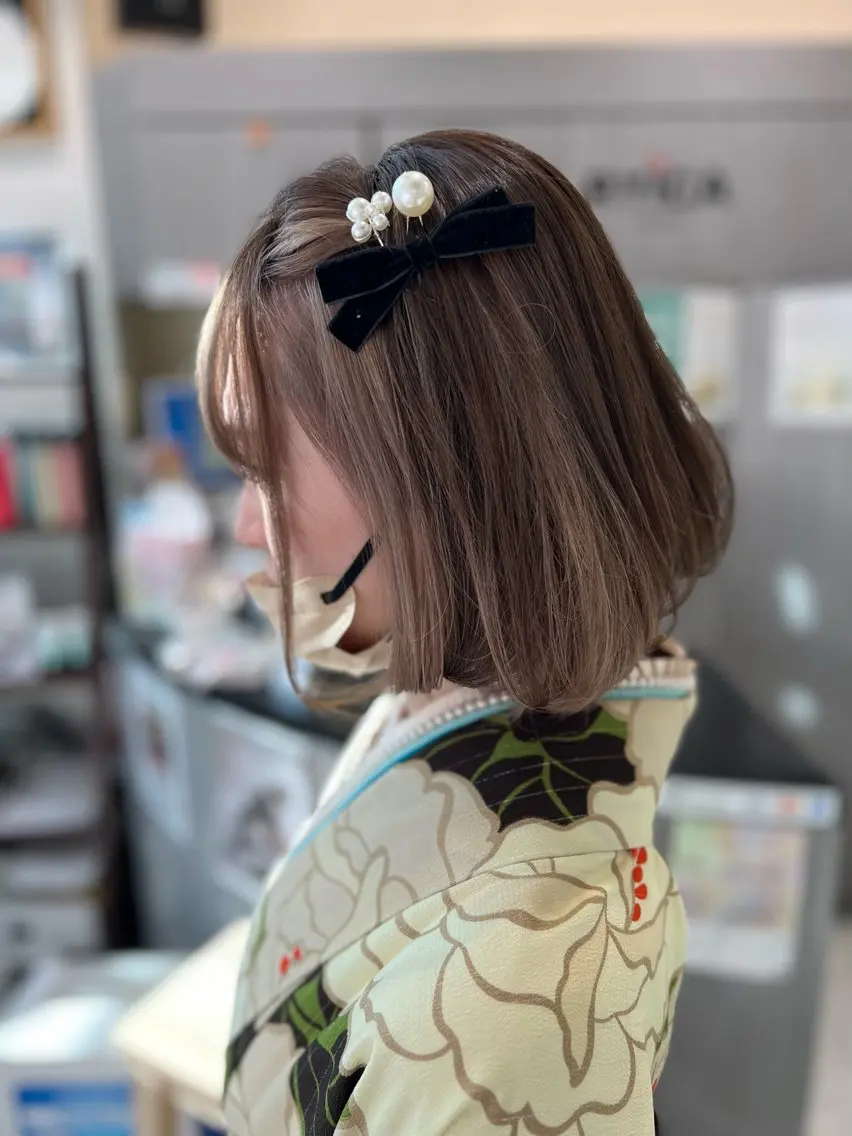 ヘアアレンジ 着物ヘア 卒業式のヘアスタイル 着付けアレンジ、スパ 定評あり◎タナカエミの眉毛・アイブロウイメージ