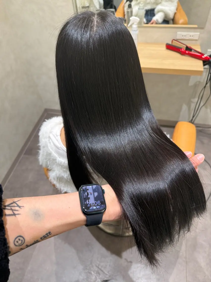 ロング 髪質改善 縮毛矯正 トリートメント 阿部 祥大のヘアスタイル