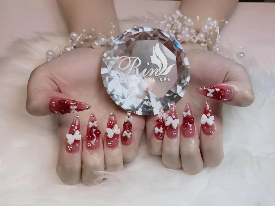 ネイル オーロラネイル ブルー フットネイル ジェルネイル 氷ネイル・うるうるネイル ハンドネイル Rin Nail 新大久保店のネイルデザイン