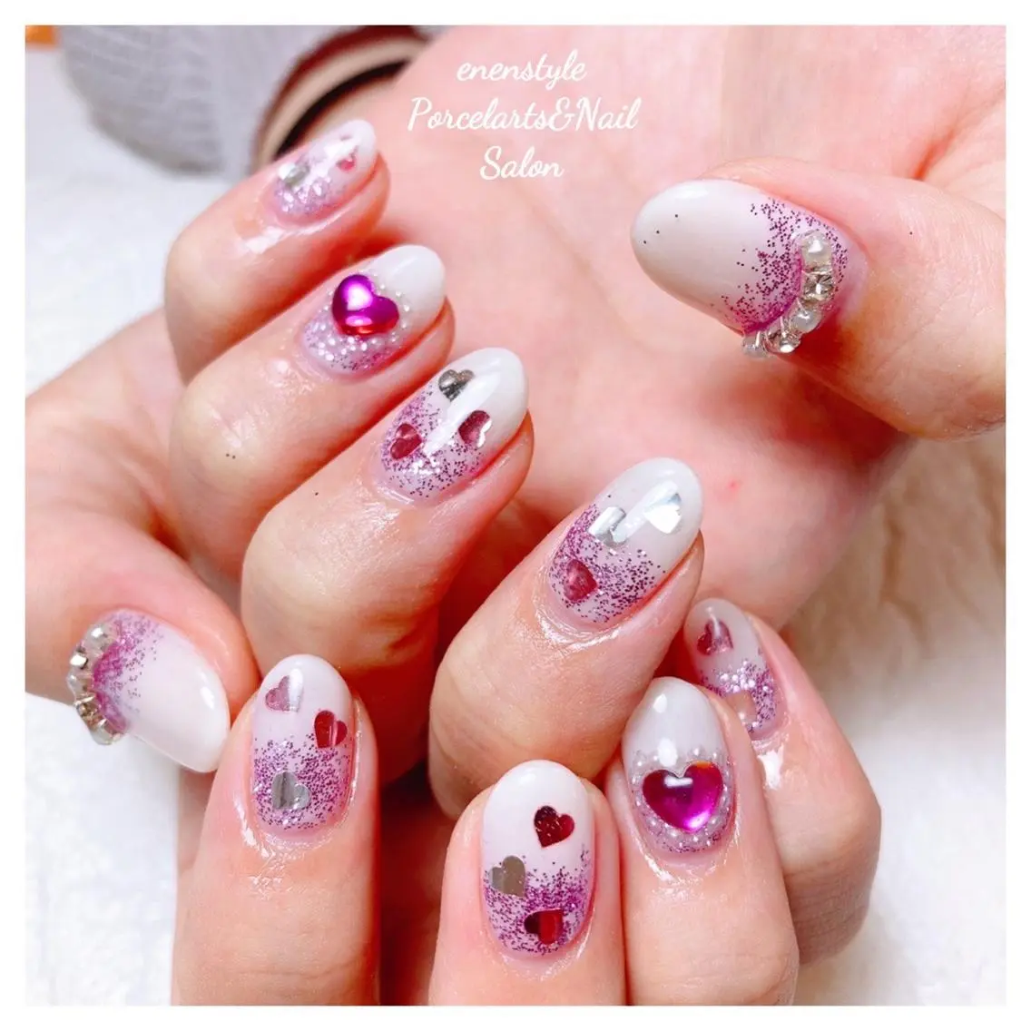 ミディアム ネイル 🐾enen style 🐾のネイルデザイン
