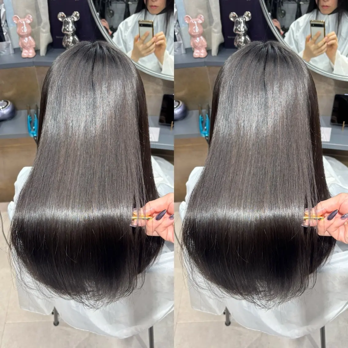 ロング カット ヘアカラー 縮毛矯正 トリートメント 今話題の艶髪矯正 美艶カラー/FUKAのヘアスタイル