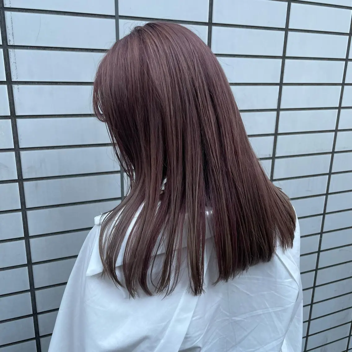 ミディアム カラー ダブルカラー ピンクカラー . NANAのヘアスタイル