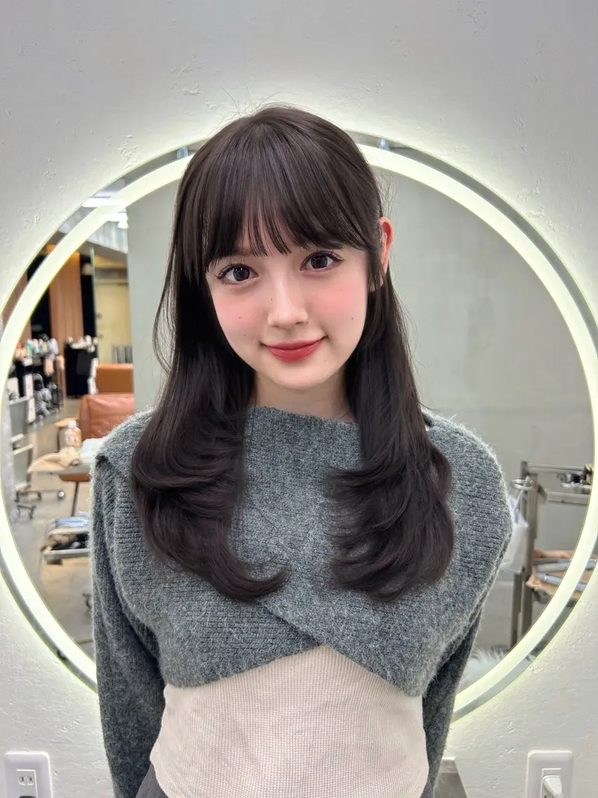ロング レイヤーカット カット ヘアカラー トリートメント 🌸透明感/レイヤー / 栗林 彩🌸のヘアスタイル