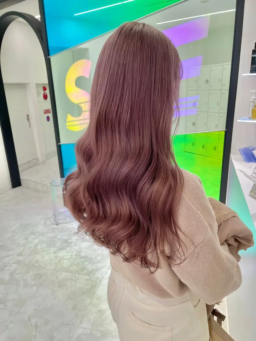 ロング カラー ヘアカラー トリートメント 大人っぽ韓国🤍ブリ ーチ/mitsukiのヘアスタイル