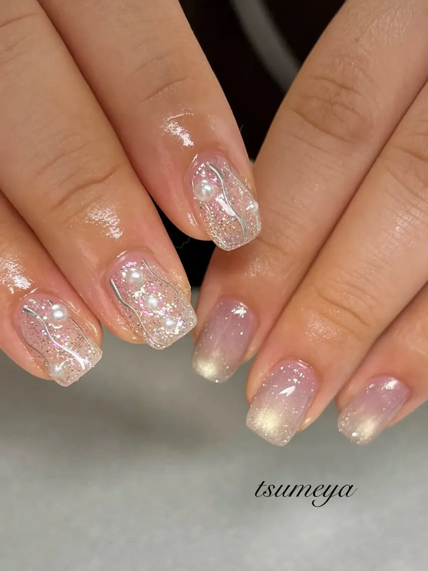 ネイル ハンドネイル tsumeya ゆるかわ手描きネイルのネイルデザイン