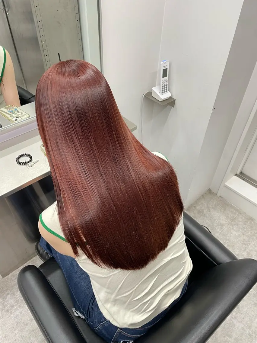 セミロング カラー ブロンド ピンクカラー ヘアカラー 【🥀履歴修正🥀】 ハイトーン職人/拓真のヘアスタイル