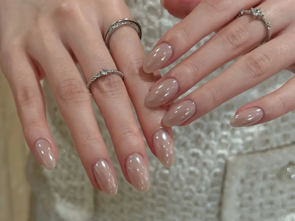 メンズ ネイル メンズ韓国風 オーロラネイル チークネイル 長さ出し フレンチネイル ハンドネイル NEW NAIL 池袋🔥🧲のネイルデザイン