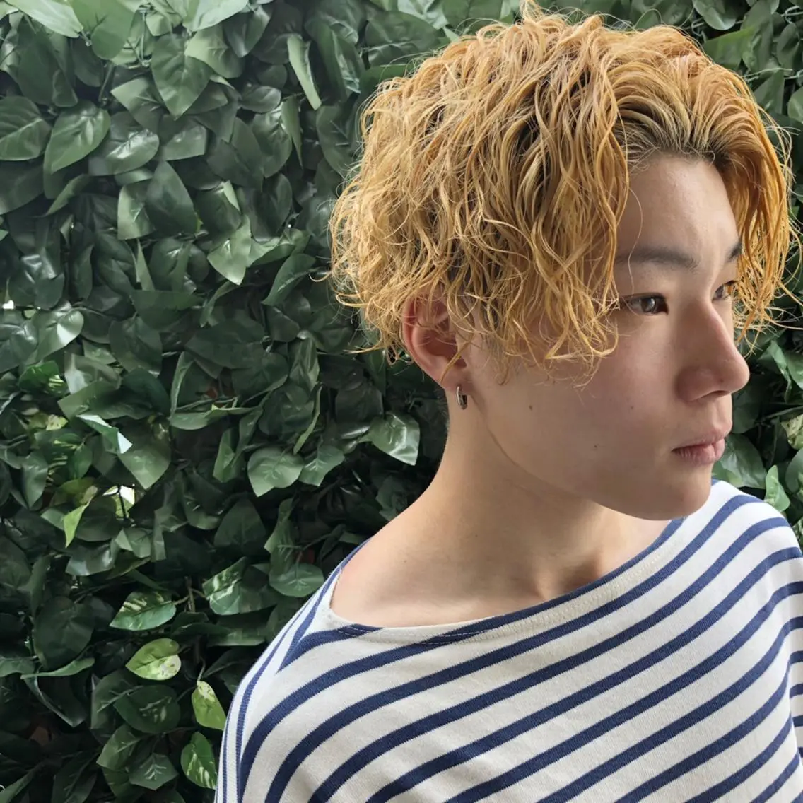 ミディアム パーマ メンズ 江藤 星史のヘアスタイル