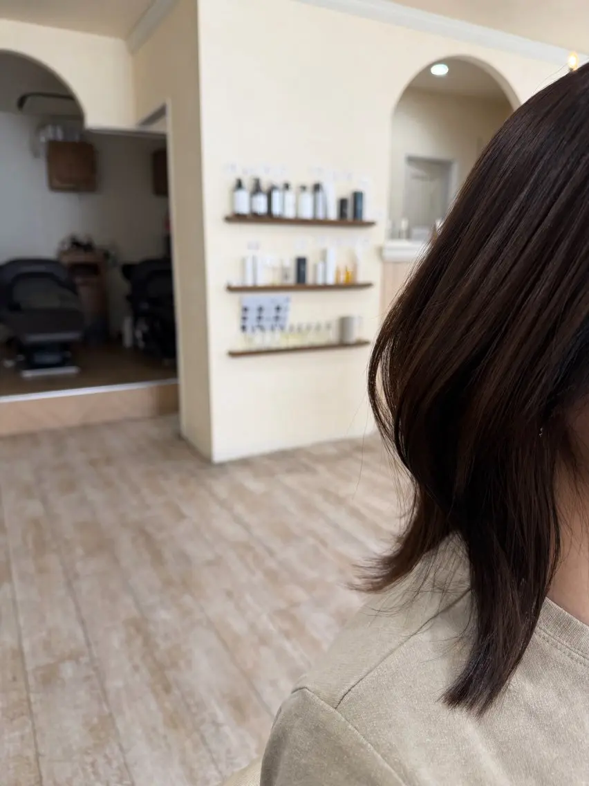 ミディアム カラー ミディアムレイヤー 髪質改善 レイヤーカット ウルフカット カット ヘアカラー トリートメント 新越谷noble店長 松本拓也▶◀*.のヘアスタイル