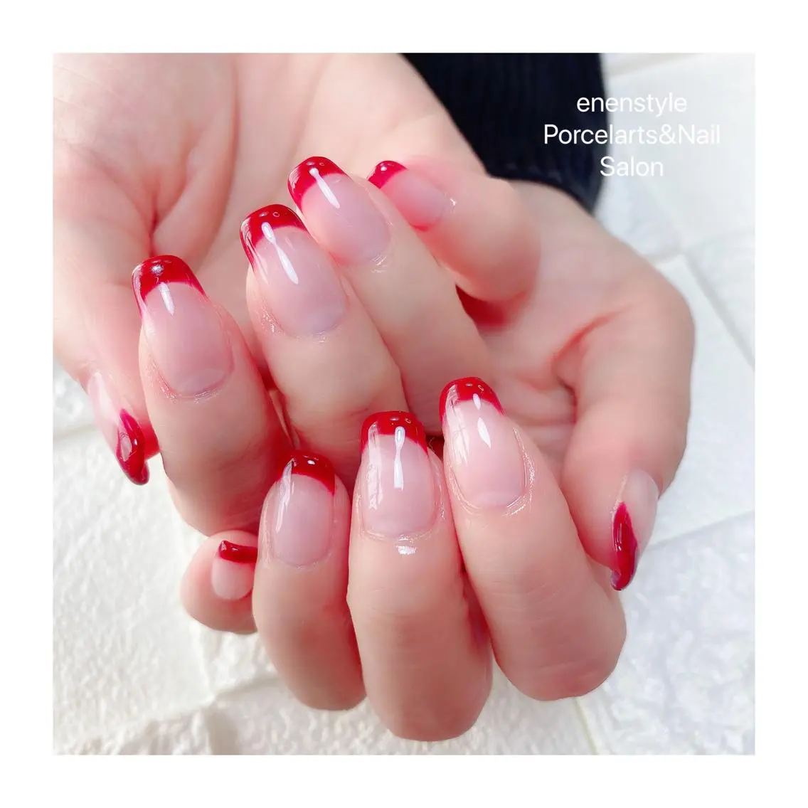 ミディアム ネイル ハンドネイル 🐾enen style 🐾のネイルデザイン