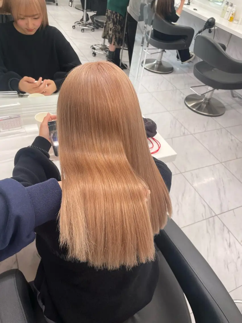 ロング カラー ヘアアレンジ ヘアカラー トリートメント ヘアセット 💗横浜美容室 💗HARUNAのヘアスタイル