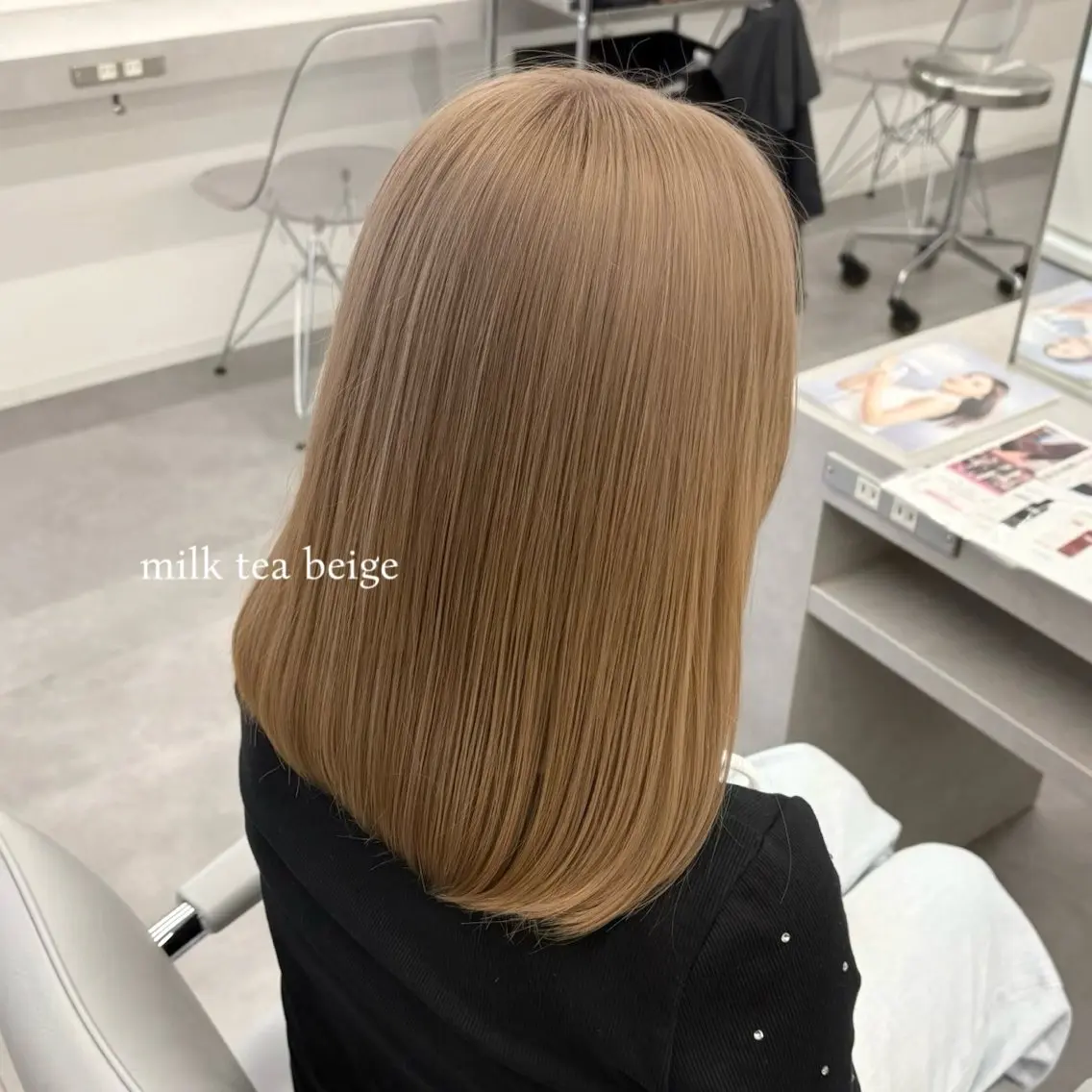 ミディアム カラー ヘアカラー 🎀ハイトーン🎀 ケアブリーチmikuのヘアスタイル