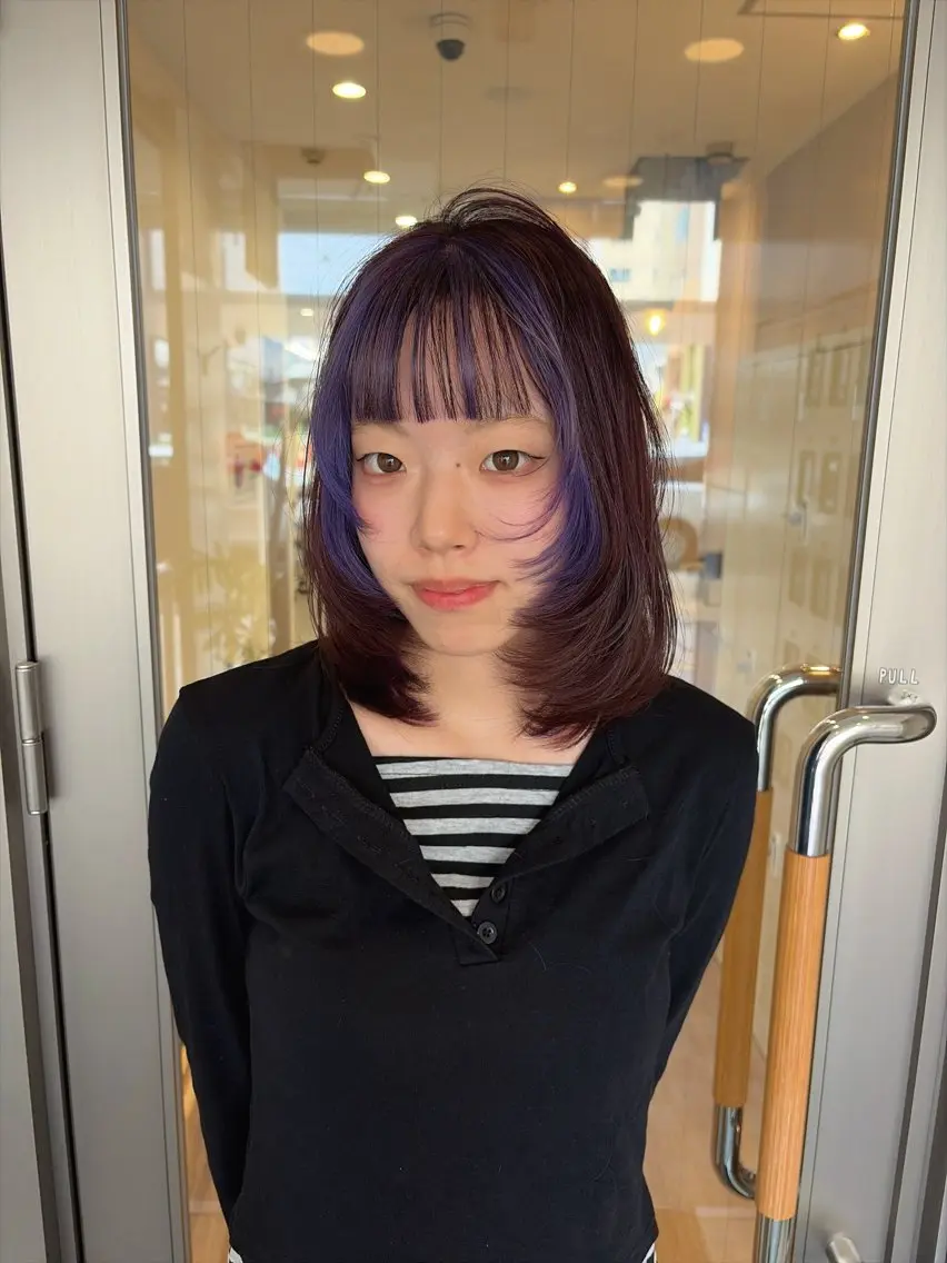 ミディアム カット ヘアカラー トリートメント ａｉｋａ🐩 /艶カラー/レイヤーのヘアスタイル