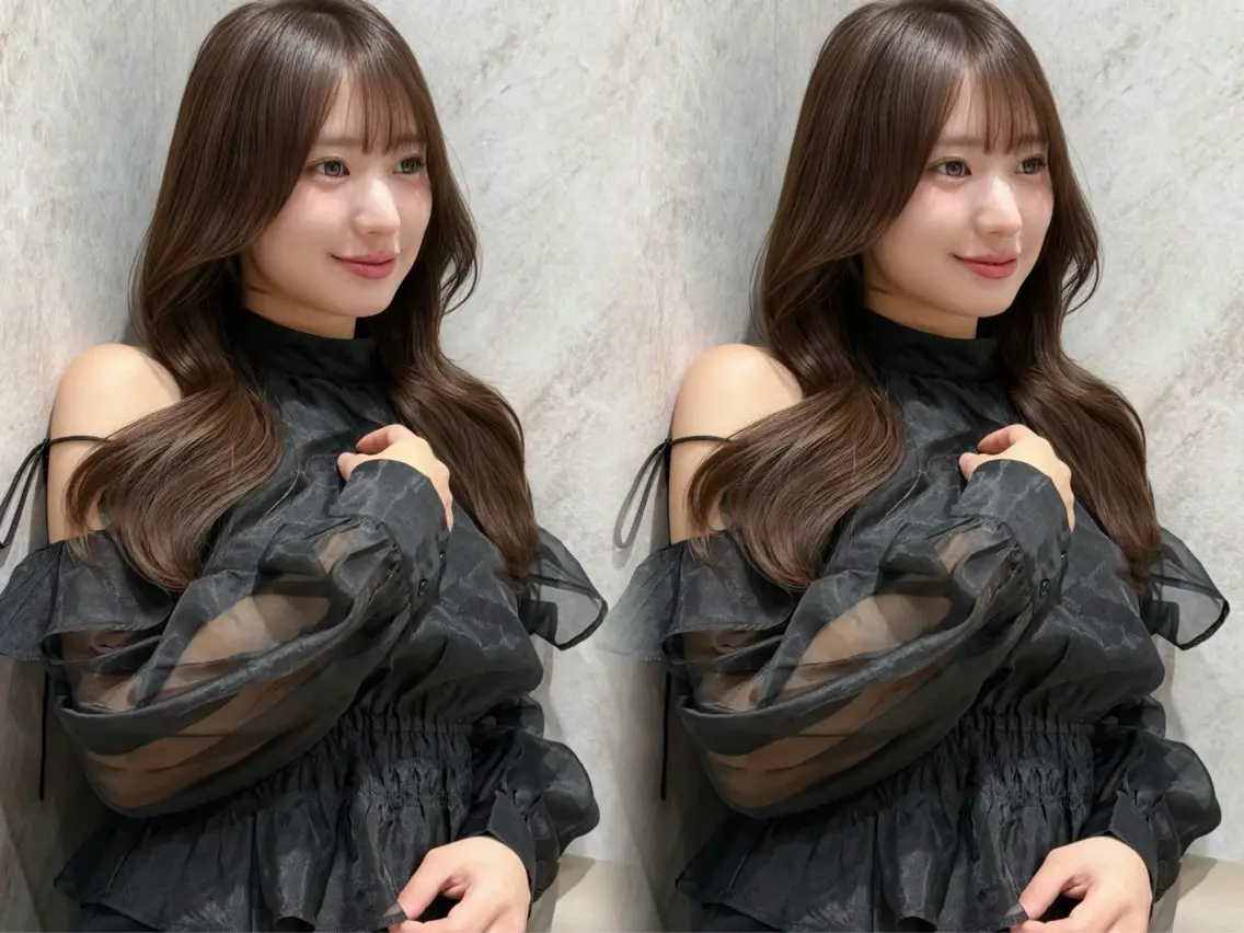 ロング カラー カット ヘアカラー トリートメント 🦋韓国風レイヤー/ 艶髪矯正🦋凛太郎のヘアスタイル