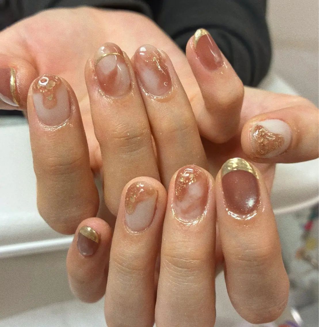 ネイル ニュアンスネイル バレンタイン 🌴konami 4U NAIL🥥のネイルデザイン