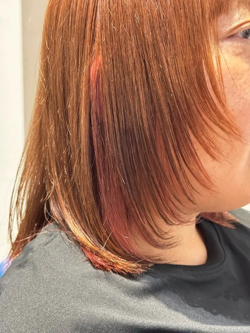 ミディアム 顔周りカット レイヤーカット るな/echelle 【カットモデル募集】のヘアスタイル