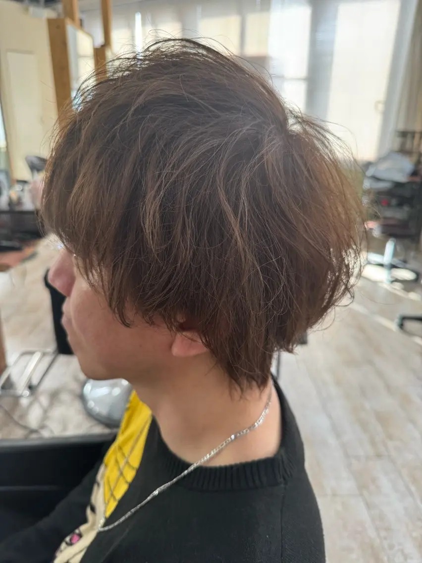 カラー メンズ メンズウルフカット ウルフカット カット ヘアカラー トリートメント Agu  hair 清尾　浩昭のヘアスタイル