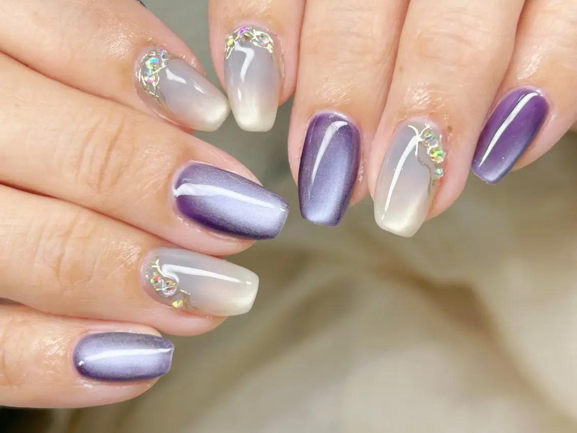 ネイル アートネイル チークネイル 成人式 入学式 長さ出し ハンドネイル Lino Nailのネイルデザイン