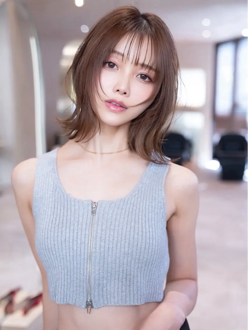 ミディアム カラー カット ヘアカラー トリートメント 🉐レイヤー/塩見 弘樹🉐渋谷のヘアスタイル