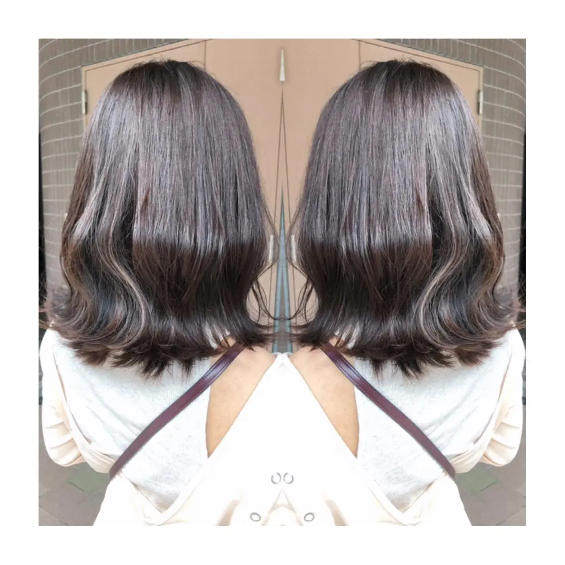 カラー アッシュ アッシュグレー 後藤 陽花子のヘアスタイル