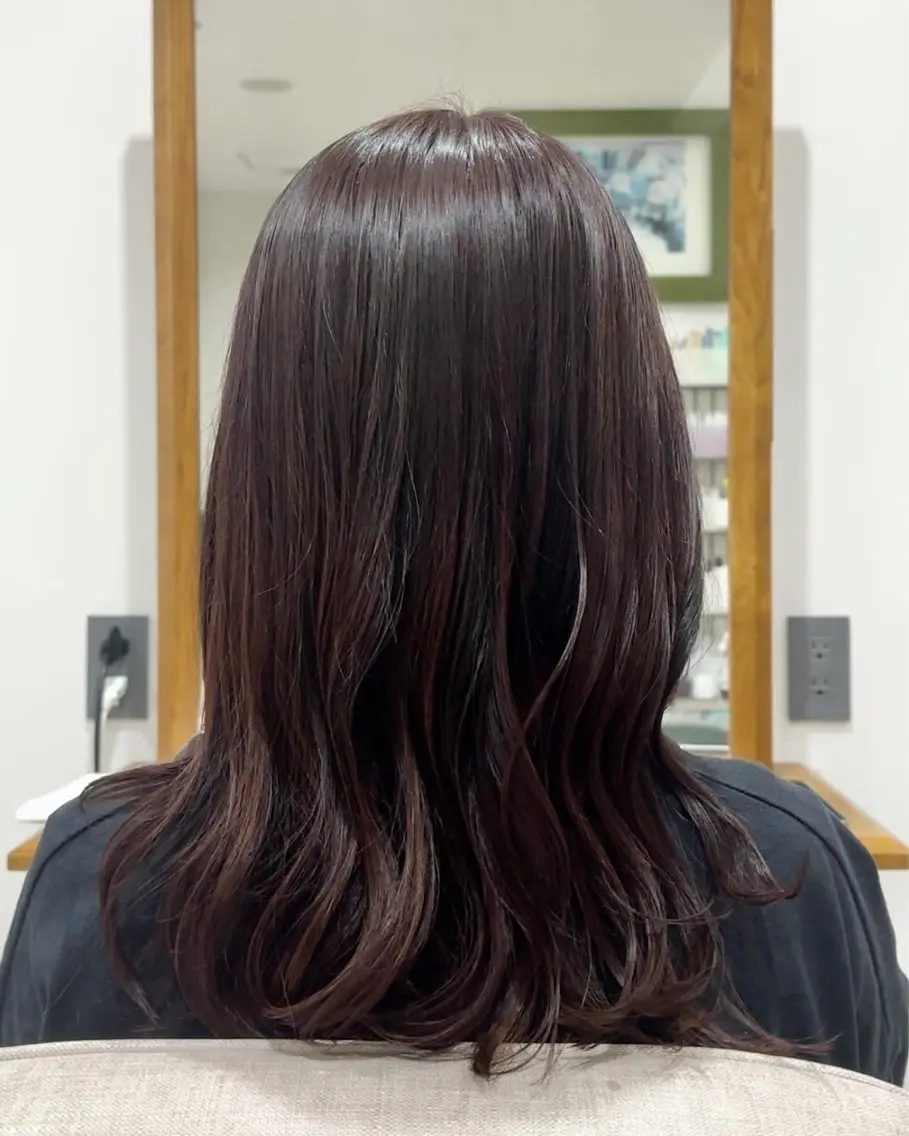 ロング カラー ブラウンカラー レッドカラー レッドブラウン 🫧おおにし みか🫧のヘアスタイル