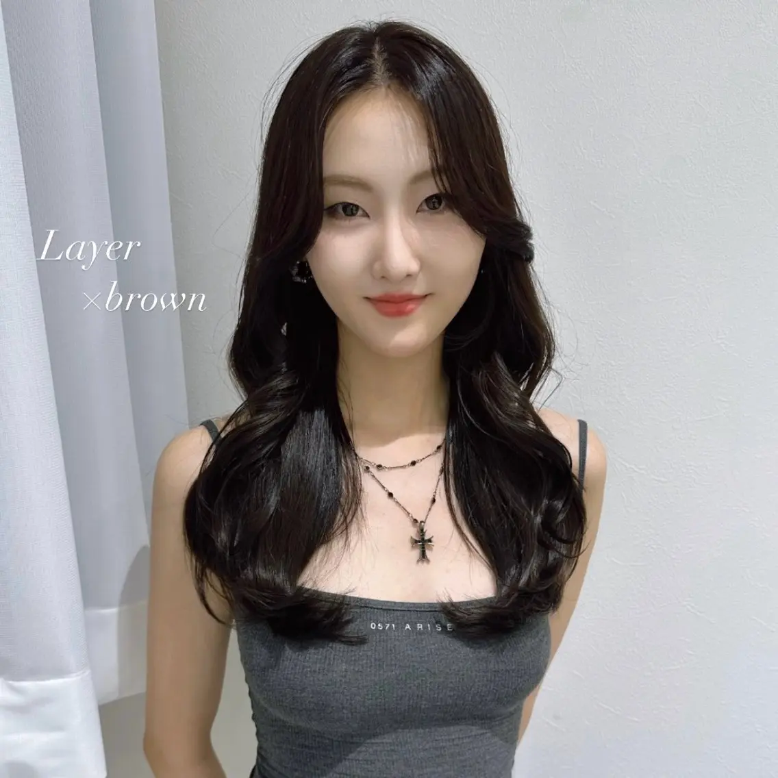 セミロング 韓国𝐻𝑎𝑖𝑟 🇰🇷🖤ハラのヘアスタイル