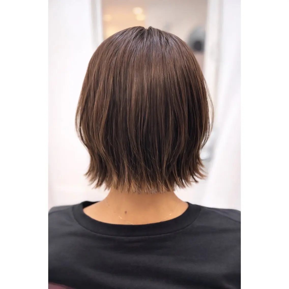 ミディアム 切りっぱなしボブ ボブ 森光みやび / WILLOW京橋のヘアスタイル