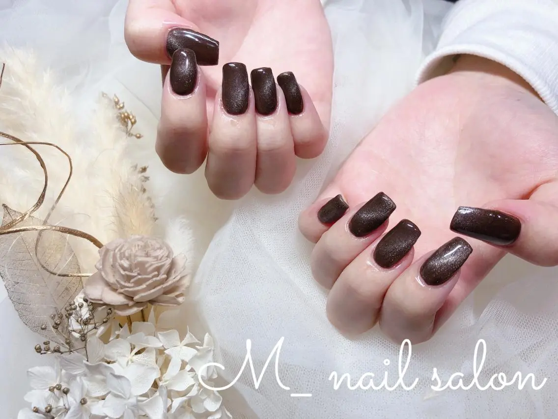 ネイル ジェルネイル パラジェル シンプルネイル M_ nail salonのネイルデザイン