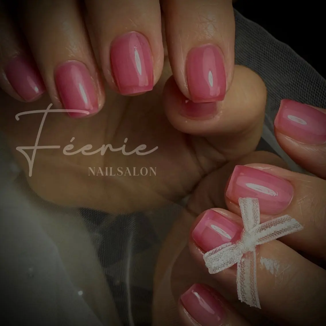 ネイル クリアネイル フットネイル フレンチネイル ジェルネイル 韓国ネイル ハンドネイル ハンドケア nail salon Feerieのネイルデザイン