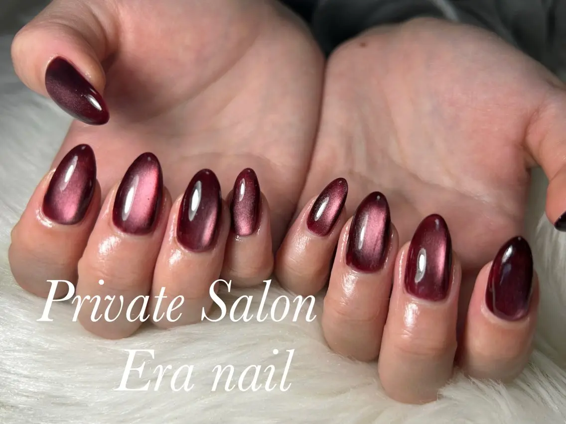ネイル マグネットネイル マグネットワンカラー ワンカラーネイル ハンドネイル Era nailのネイルデザイン