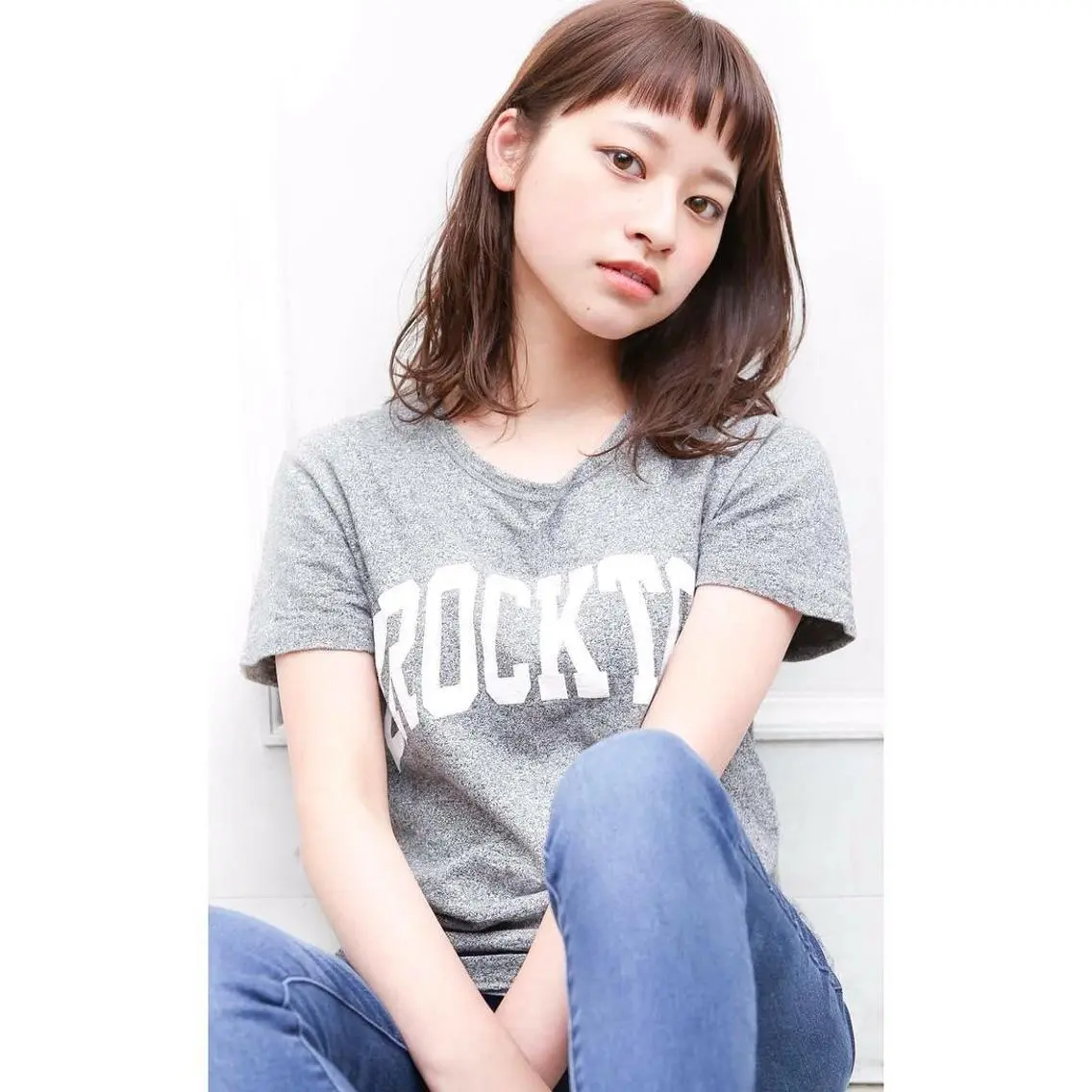 ミディアム 千葉 絵里花のヘアスタイル
