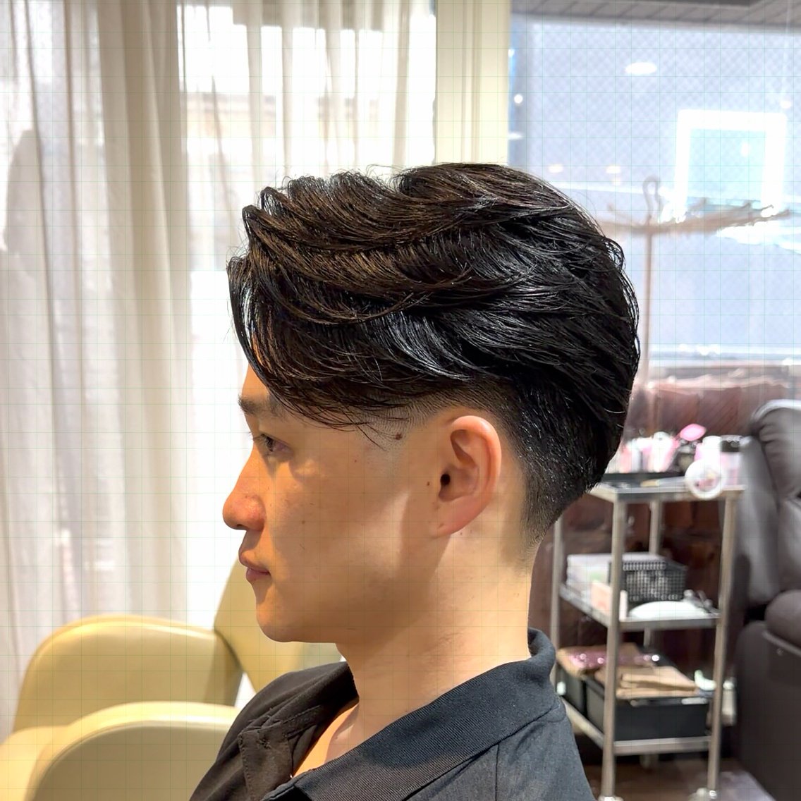 ショート メンズ カット パーマ 原田 黎也のヘアスタイル