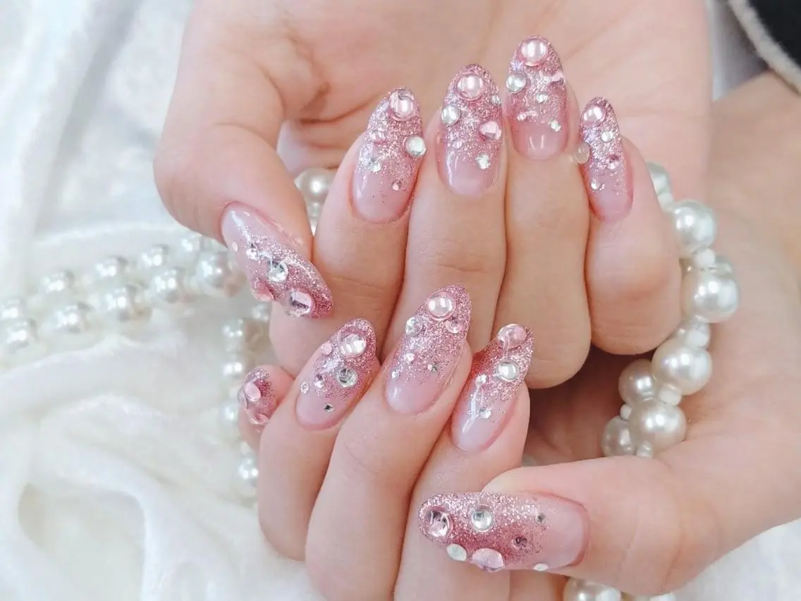 ネイル キラキラネイル ピンク Nail lieNのネイルデザイン
